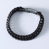 Men's Fashion Simplicity Chain Aluminum Alloys Leather Bracelet main image 3