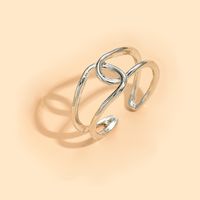 New Fashionable Open Adjustable Gold-plated Silver-plated Alloy Ring sku image 34