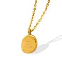 Fashion Irregular Oval Letter Pendant Necklace Female Titanium Steel 18k Gold Plating Clavicle Chain main image 3