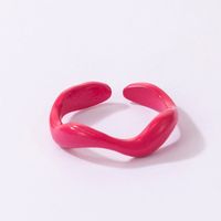Fashion Accessories Color Spray Paint Single Geometric Irregular Alloy Opening Ring main image 4