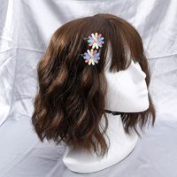 Fashion New Colorful Daisy Flower Rhinestone Hair Accessories Hairpin 2-piece Set main image 4