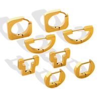 Fashion New Accessories Geometric Gold Plated Titanium Steel Ear Clip main image 3