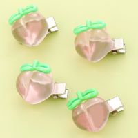 Pink Sweet Girl Book Barrettes 4-piece Set Peach Japanese And Korean All-match Grip Side Clip Duckbill Clip main image 1