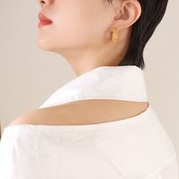 Fashion Creative C- Shaped Woven Earrings Women's Accessories Titanium Steel main image 5