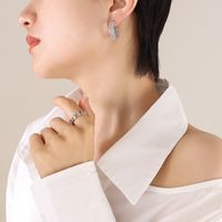 Fashion Creative C- Shaped Woven Earrings Women's Accessories Titanium Steel sku image 1