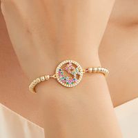 New Fashion Ornament Copper Material Electroplated 18k Gold Bracelet Wrist String main image 1