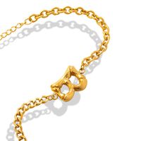 Fashion Geometric Gold Letter B Cuban Chain Bracelet Titanium Steel Gold P main image 3