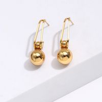 1 Piece Basic Lady Round Plating 201 Stainless Steel 18K Gold Plated Earrings main image 2