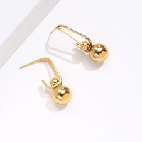 1 Piece Basic Lady Round Plating 201 Stainless Steel 18K Gold Plated Earrings main image 3