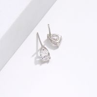 New Fashion Small Simple Copper Electroplated 18k Zircon Ear Studs main image 3