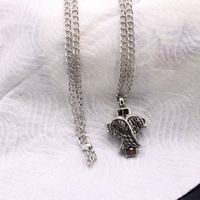 Fashion New Angel Wings Cross Alloy Pendant Necklace main image 2