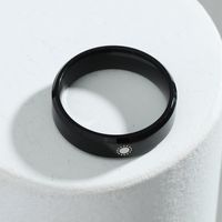 Men's Fashion Sun Pattern Black Stainless Steel Ring main image 2