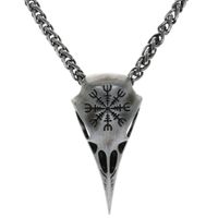 Retro Style Bear Triangle Round Claw Pattern Pendant Necklace sku image 3