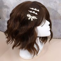 New Style Pearl Bow Hairpin Rhinestone Duckbill Clip 3-piece Set main image 3