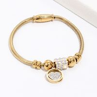 INS Style Novelty Fashion 304 Stainless Steel 14K Gold Plated Artificial Rhinestones Gold Plated In Bulk main image 4