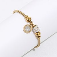 INS Style Novelty Fashion 304 Stainless Steel 14K Gold Plated Artificial Rhinestones Gold Plated In Bulk main image 3