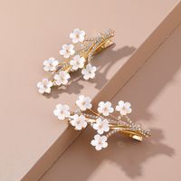 Fashion New Rhinestone Branches Pearl Flowers Hair Clip Simple Hair Accessories main image 4