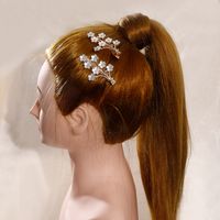 Fashion New Rhinestone Branches Pearl Flowers Hair Clip Simple Hair Accessories main image 3
