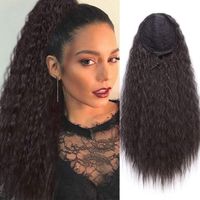 Fashion Women's Wig Long Curly Hair Invisible Hair Ponytail Extensions sku image 1