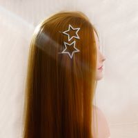 Korean Style New Fashion Silver Rhinestone Star Hairpin Set Frog Buckle Hairpin Side Clip Internet Celebrity Hair Accessories Hairpin main image 4