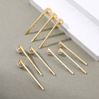 Simple Style Golden Pearl Hair Clip Side Clip 9-piece Set main image 3