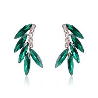 Vintage Style Baroque Style Fashion Wings Alloy Crystal Rhinestones Ear Studs sku image 1