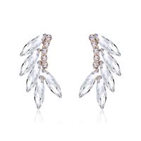 Vintage Style Baroque Style Fashion Wings Alloy Crystal Rhinestones Ear Studs sku image 2