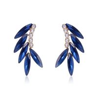 Style Vintage Style Baroque Mode Ailes Alliage Cristal Strass Boucles D'oreilles sku image 4