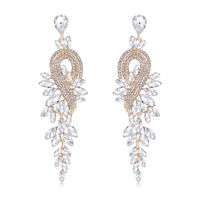Fashion Long Crystal Wedding Party Alloy Earrings Wholesale main image 1