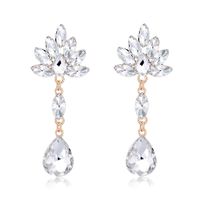 Bijoux De Mode Creative Longue Strass Simple Goutte D'eau De Mariée Banquet De Mariage Parti Boucles D'oreilles sku image 9