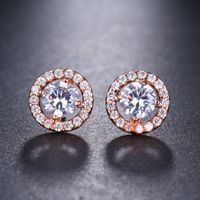 Aretes De Circonita Con Diamantes De Imitación De Adorno De Purpurina Popular De Moda sku image 1