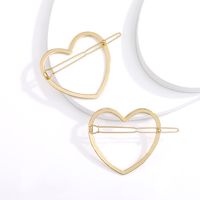 New Creative Simple Heart-shaped Hair Accessories Hairpin 2-piece Set main image 2