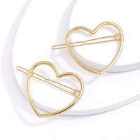 New Creative Simple Heart-shaped Hair Accessories Hairpin 2-piece Set sku image 1
