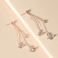 1 Set Elegant Princess Cute Butterfly Plating Alloy No Inlaid Earrings main image 3