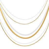 Einfache Dreischicht Ige Kette Titan Stahl Vergoldete Halskette main image 3