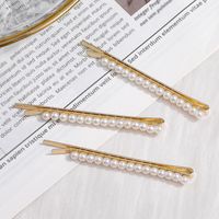 Simple Style Pearl Small Hair Clip Hairpin 3-piece Set main image 2