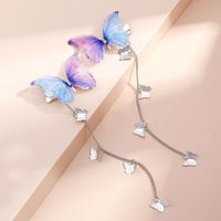 Retro Style Hair Accessories Barrettes Gradient Color Butterfly Hairpin main image 1