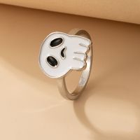 Cute Halloween Dripping Oil Ghost Grimace Alloy Ring main image 2