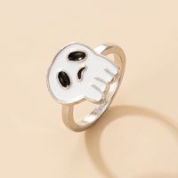 Cute Halloween Dripping Oil Ghost Grimace Alloy Ring main image 3