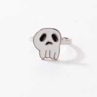 Cute Halloween Dripping Oil Ghost Grimace Alloy Ring main image 4