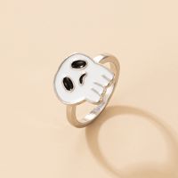 Cute Halloween Dripping Oil Ghost Grimace Alloy Ring main image 5