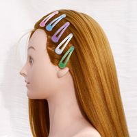 Simple Style Solid Color Epoxy Hairpin Headdress 5-piece Set main image 4