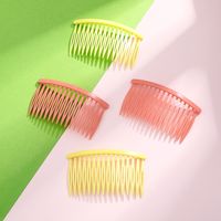 Fashion Solid Color Acrylic Hair Comb Hair Accessories 4-piece Set main image 1