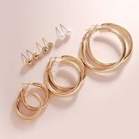 1 Set Cute Round Plating Iron No Inlaid Earrings main image 2