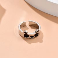 Bear Ring Female Popular Net Red Retro Ins Special-interest Design All-match Index Finger Ring Personalized Ring main image 4