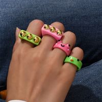 Fashion Simple Cartoon Frog Ring Europe And America Cross Border Summer New Cute Style Frog Acrylic Ring Female main image 4