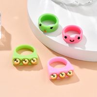 Fashion Simple Cartoon Frog Ring Europe And America Cross Border Summer New Cute Style Frog Acrylic Ring Female sku image 1