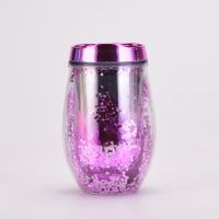 2022 New 10oz Double Acrylic Sequins Creative Gradient Color Cup main image 4
