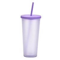 2022 New Double Plastic Straw Cup Outdoor Sports Cup sku image 7