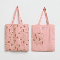 New Simple Cute Women Student Summer Large Capacity Canvas Bag One Shoulder Bag sku image 9
